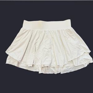 White Layered Athletic Skirt